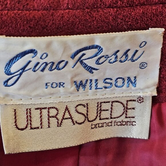 Vintage Womens Size 10 Red‎ Faux Suede Blazer 3 Button USA Wilsons Business - Picture 7 of 9
